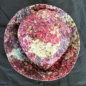 Gilles Francois Paris Floral Bucket Hat Gray Floral Size Large